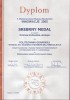 Dyplom przyznania srebrnego medalu wystawy Innowacje 2005 za Multimedialny System Monitorowania Hałasu